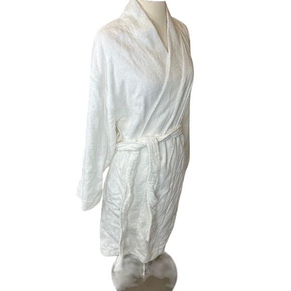 Tommy Bahama Terry Cloth Robe Womens Belted Bath Robe White Small Medium NWOT - Picture 9 of 11